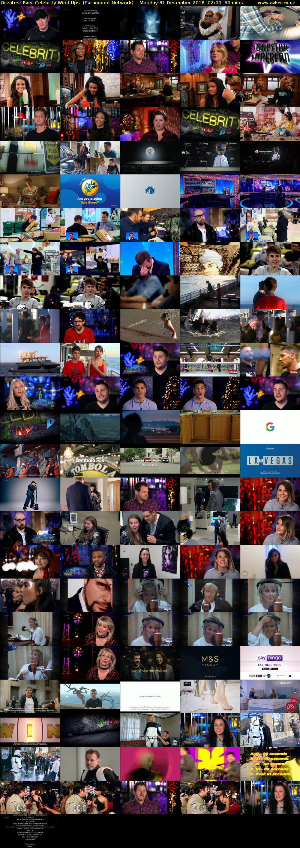 Greatest Ever Celebrity Wind Ups  (Paramount Network) Monday 31 December 2018 02:00 - 03:00