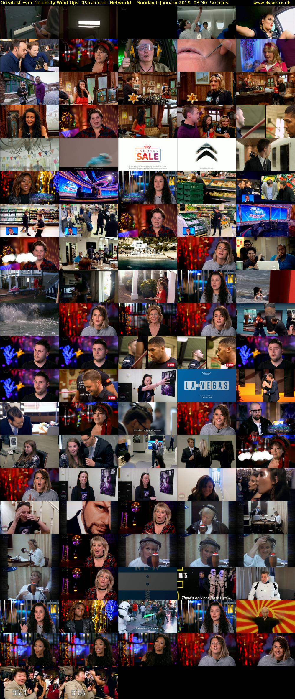 Greatest Ever Celebrity Wind Ups  (Paramount Network) Sunday 6 January 2019 03:30 - 04:20