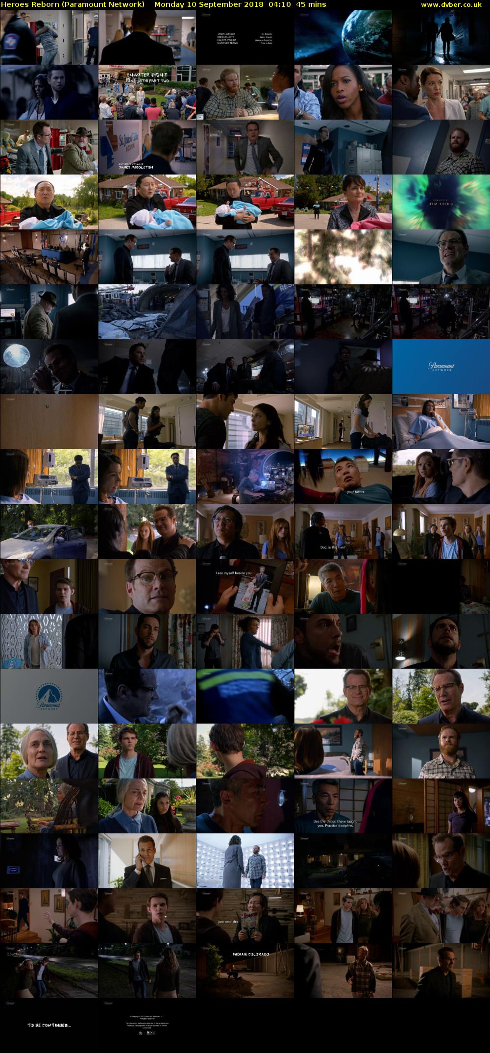 Heroes Reborn (Paramount Network) Monday 10 September 2018 04:10 - 04:55
