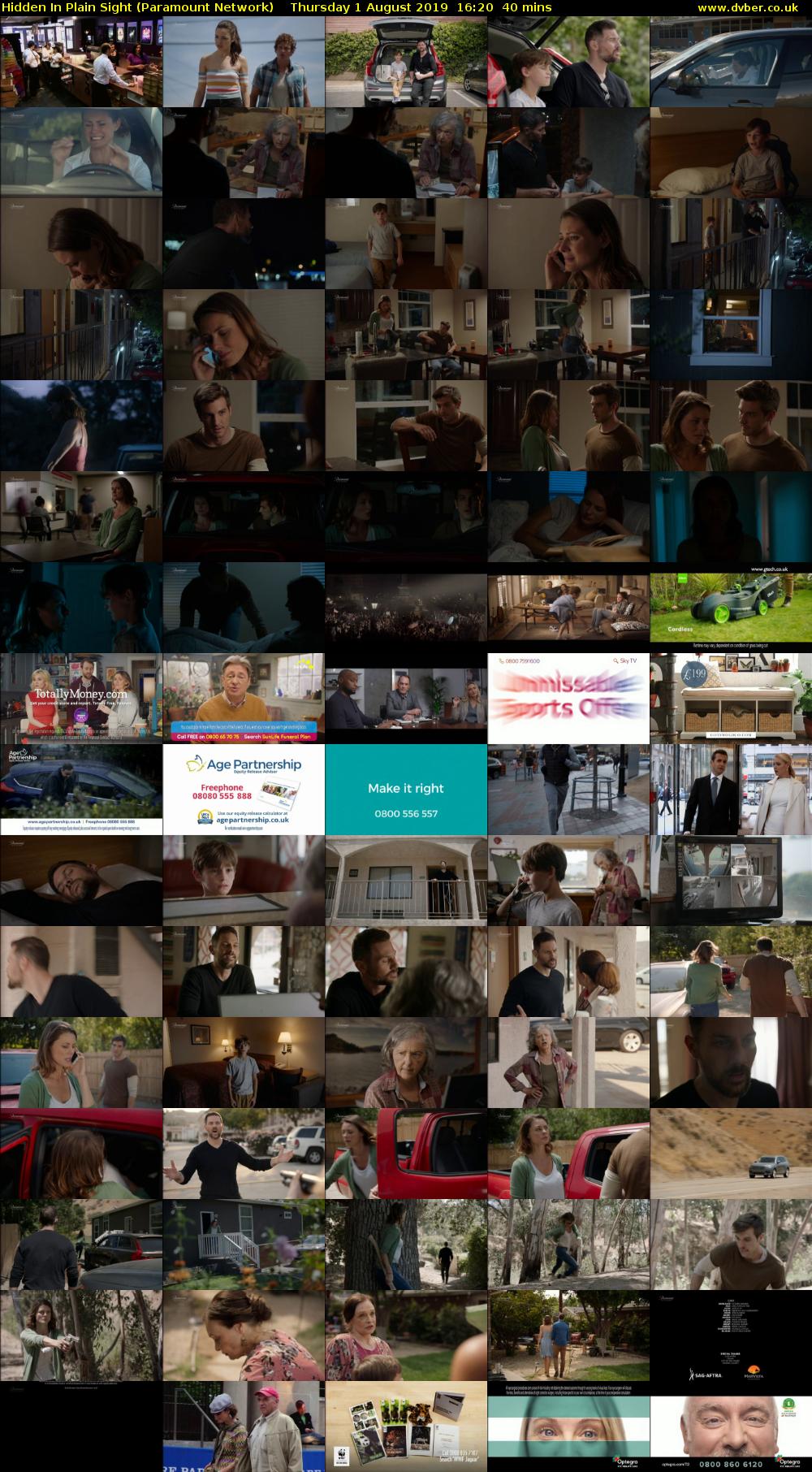 Hidden In Plain Sight (Paramount Network) Thursday 1 August 2019 16:20 - 17:00