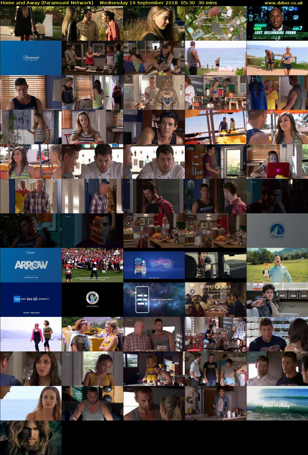 Home and Away (Paramount Network) Wednesday 19 September 2018 05:30 - 06:00