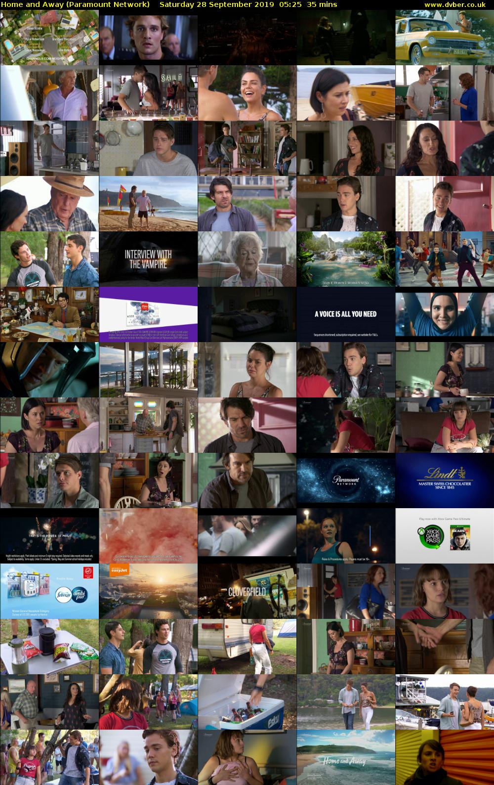 Home and Away (Paramount Network) Saturday 28 September 2019 05:25 - 06:00