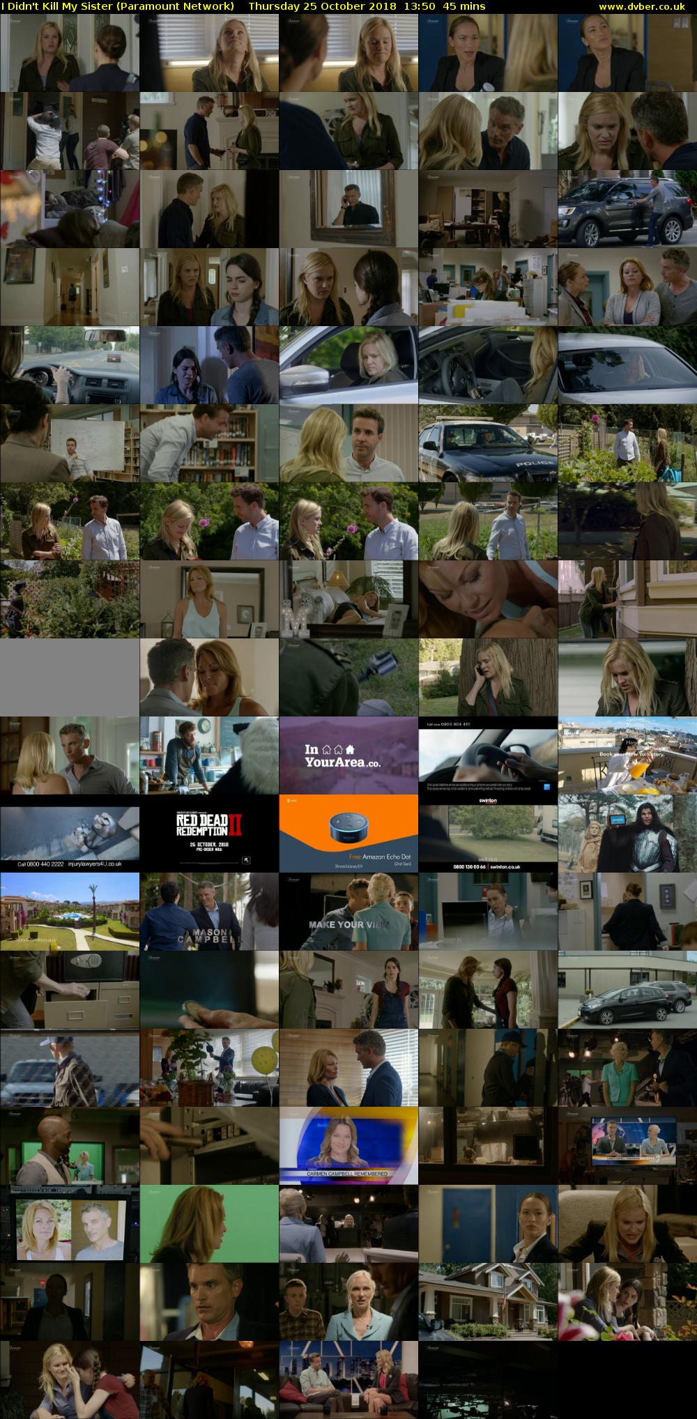 I Didn't Kill My Sister (Paramount Network) Thursday 25 October 2018 13:50 - 14:35