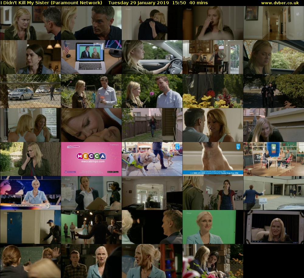 I Didn't Kill My Sister (Paramount Network) Tuesday 29 January 2019 15:50 - 16:30