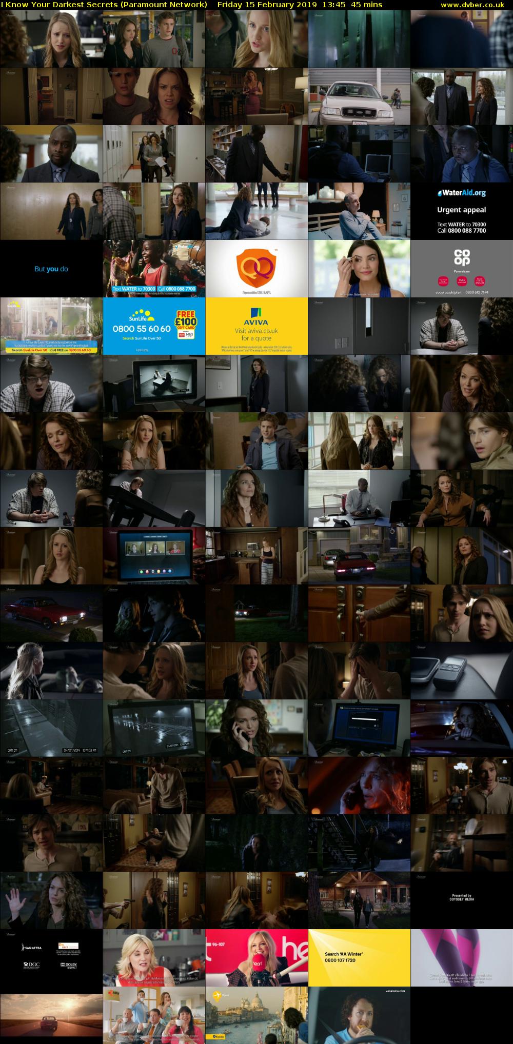 I Know Your Darkest Secrets (Paramount Network) Friday 15 February 2019 13:45 - 14:30