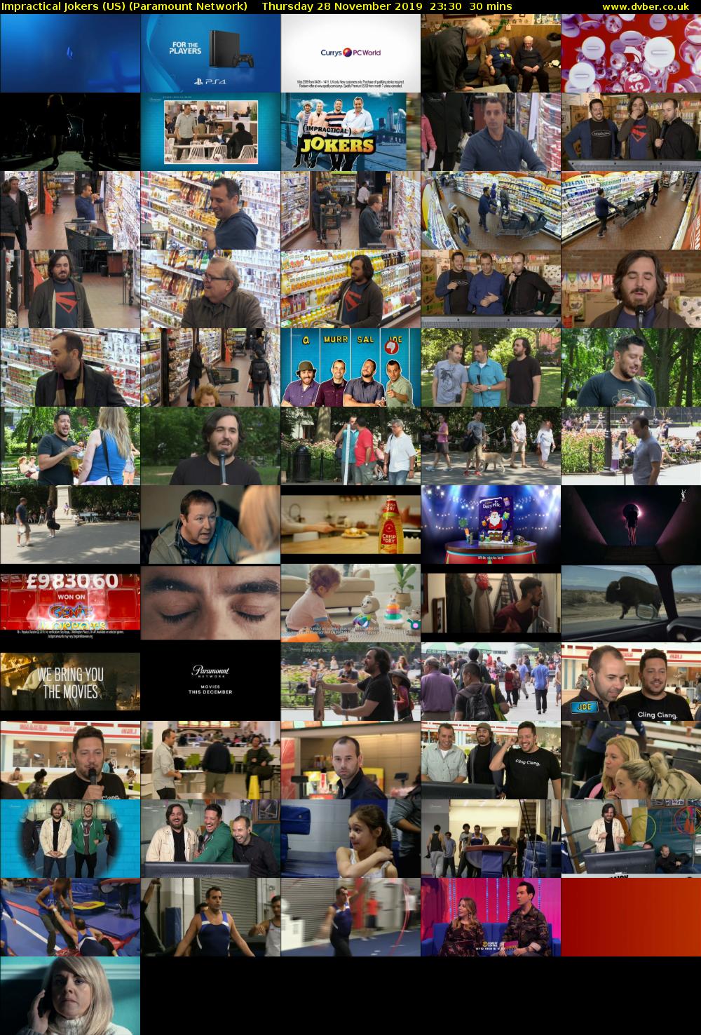 Impractical Jokers (US) (Paramount Network) Thursday 28 November 2019 23:30 - 00:00