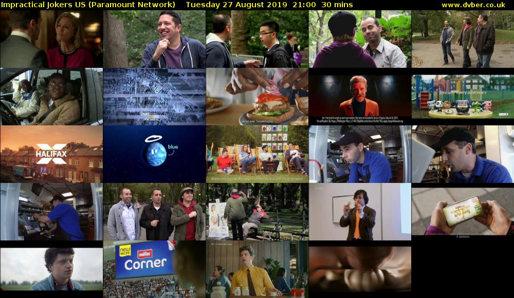 Impractical Jokers US (Paramount Network) Tuesday 27 August 2019 21:00 - 21:30