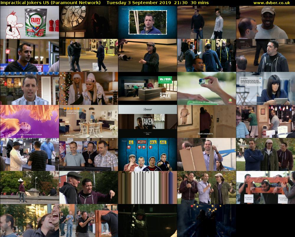 Impractical Jokers US (Paramount Network) Tuesday 3 September 2019 21:30 - 22:00