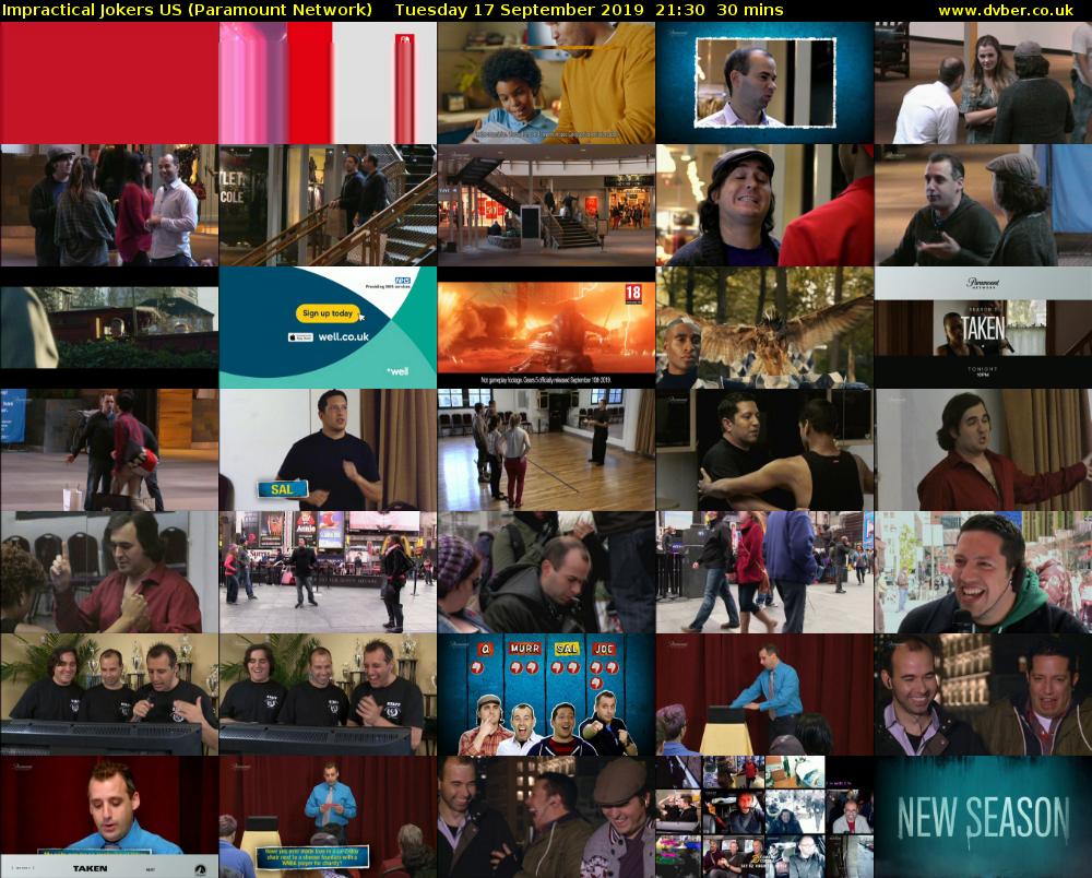 Impractical Jokers US (Paramount Network) Tuesday 17 September 2019 21:30 - 22:00