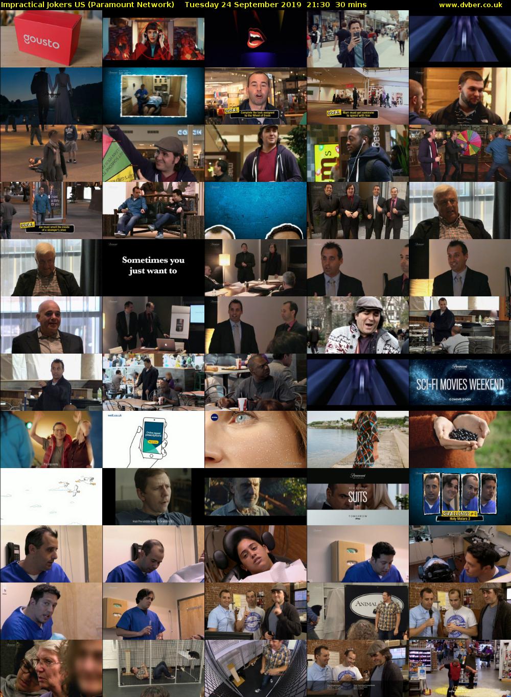 Impractical Jokers US (Paramount Network) Tuesday 24 September 2019 21:30 - 22:00