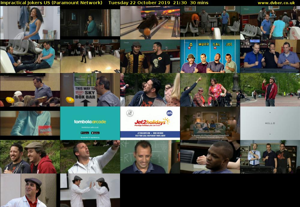Impractical Jokers US (Paramount Network) Tuesday 22 October 2019 21:30 - 22:00