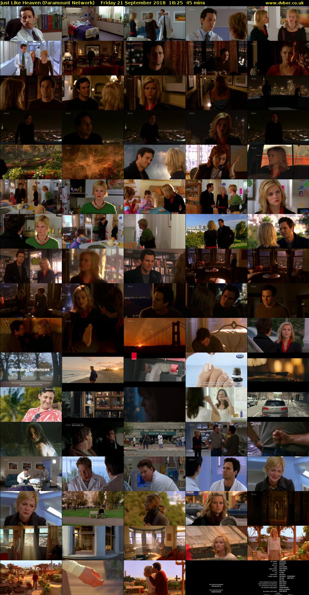 Just Like Heaven (Paramount Network) Friday 21 September 2018 18:25 - 19:10