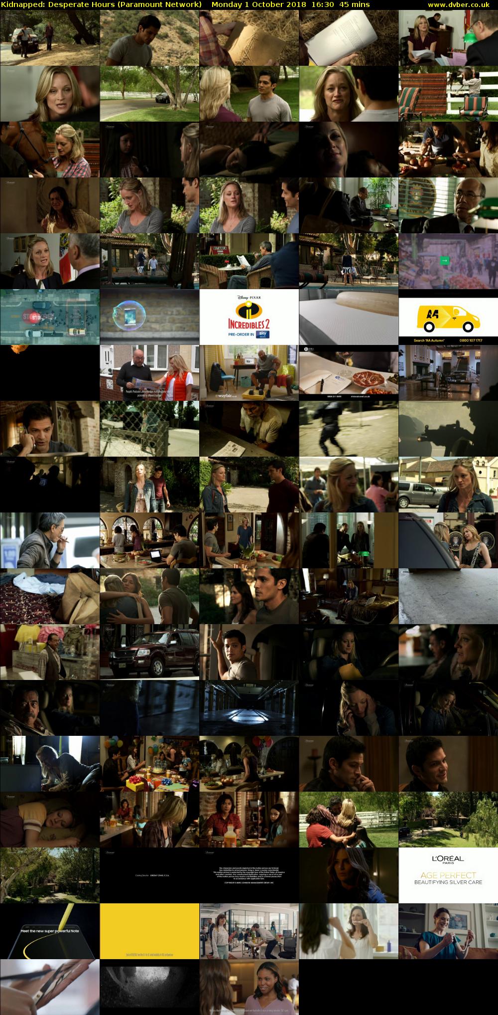 Kidnapped: Desperate Hours (Paramount Network) Monday 1 October 2018 16:30 - 17:15