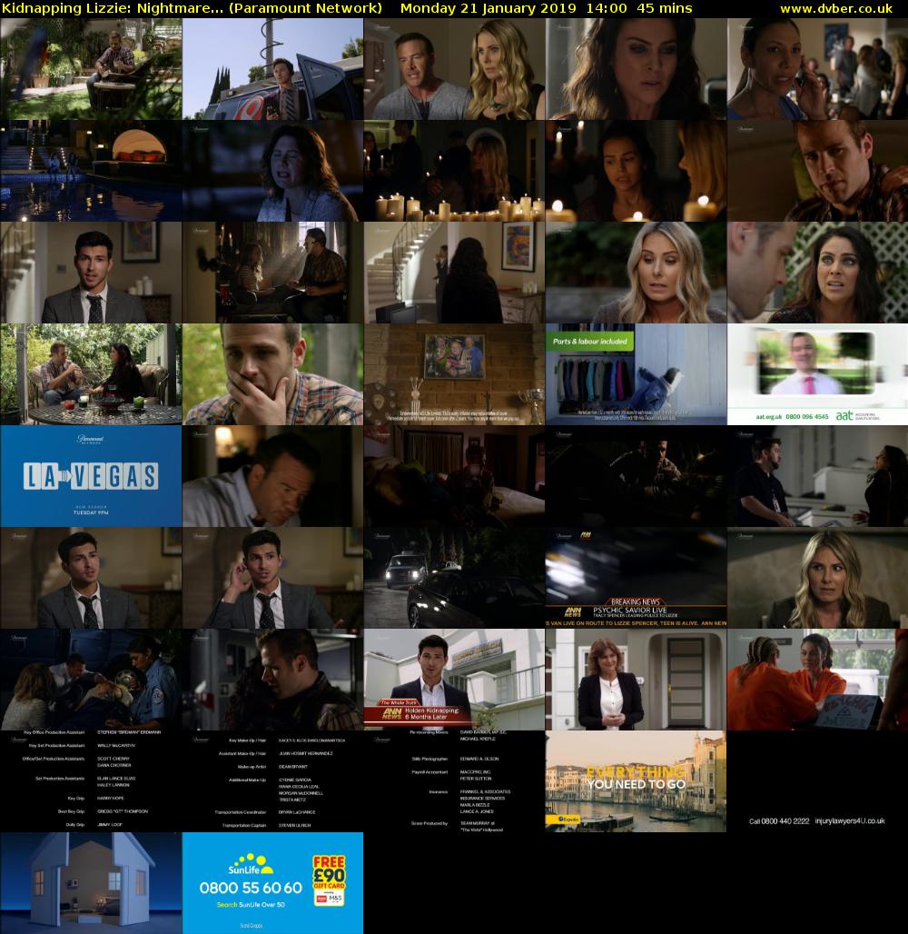 Kidnapping Lizzie: Nightmare... (Paramount Network) Monday 21 January 2019 14:00 - 14:45