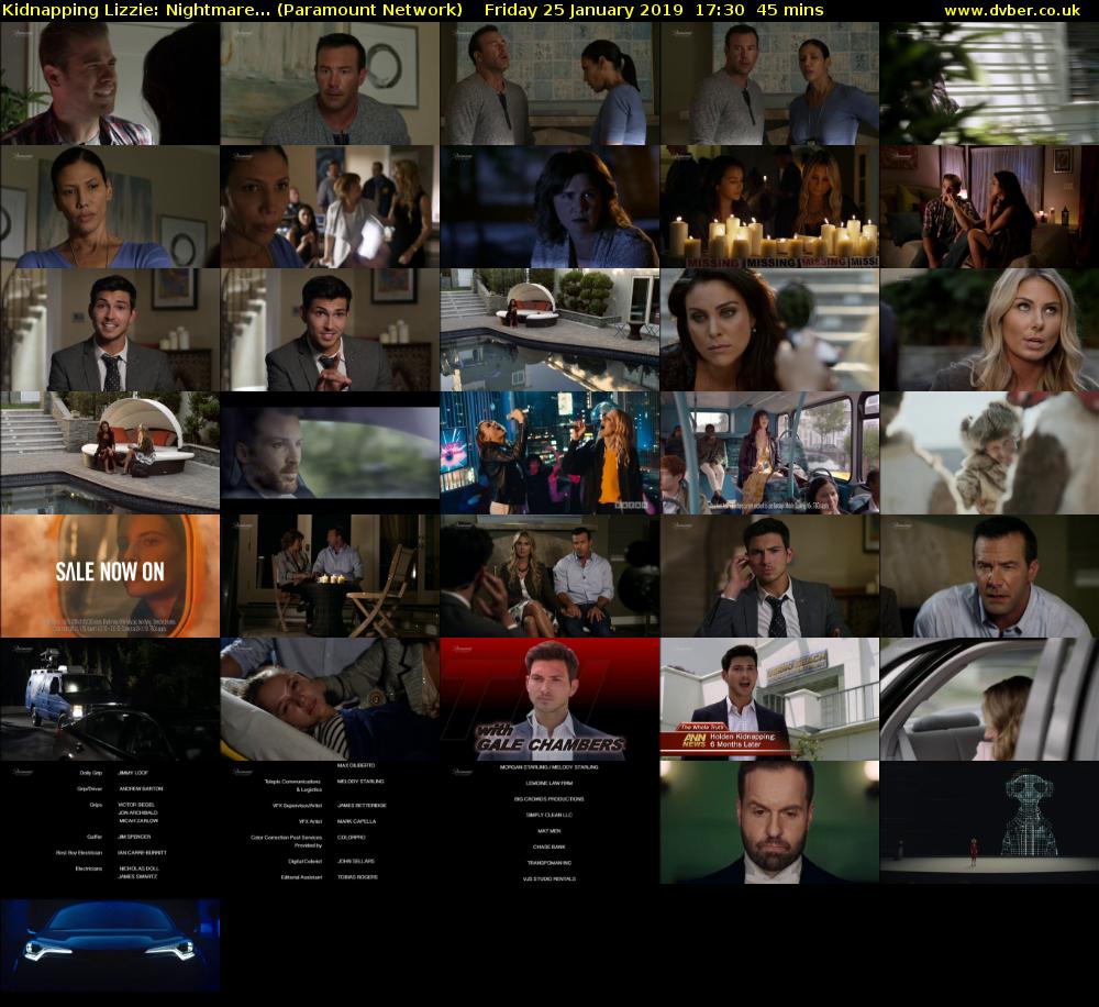 Kidnapping Lizzie: Nightmare... (Paramount Network) Friday 25 January 2019 17:30 - 18:15