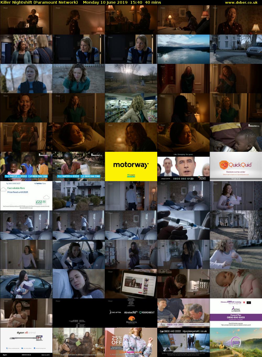 Killer Nightshift (Paramount Network) Monday 10 June 2019 15:40 - 16:20
