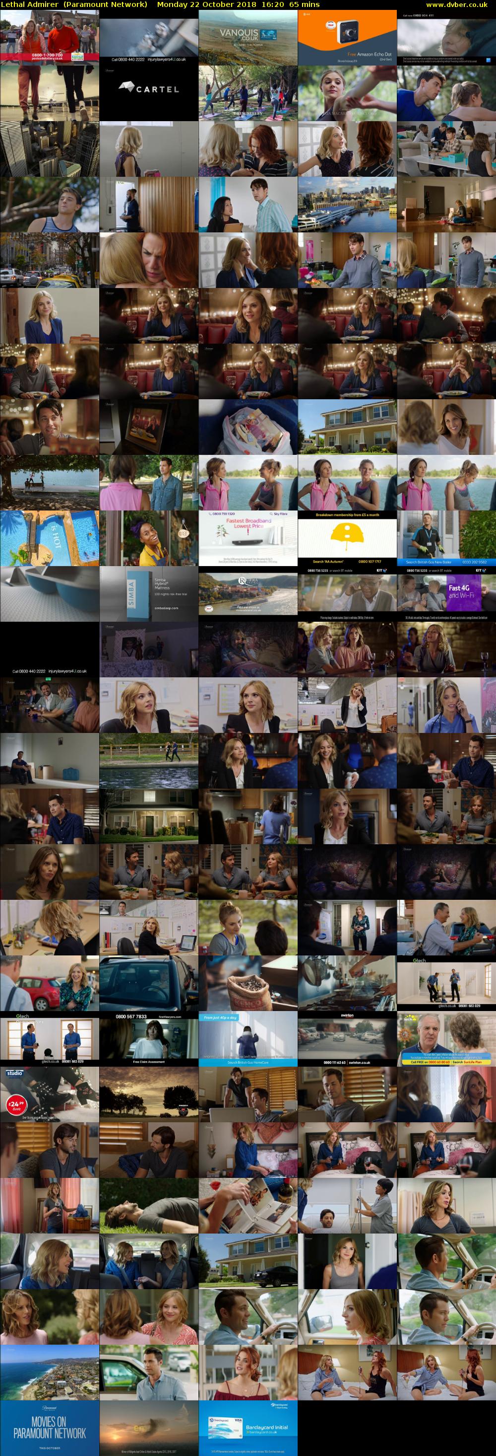 Lethal Admirer  (Paramount Network) Monday 22 October 2018 16:20 - 17:25