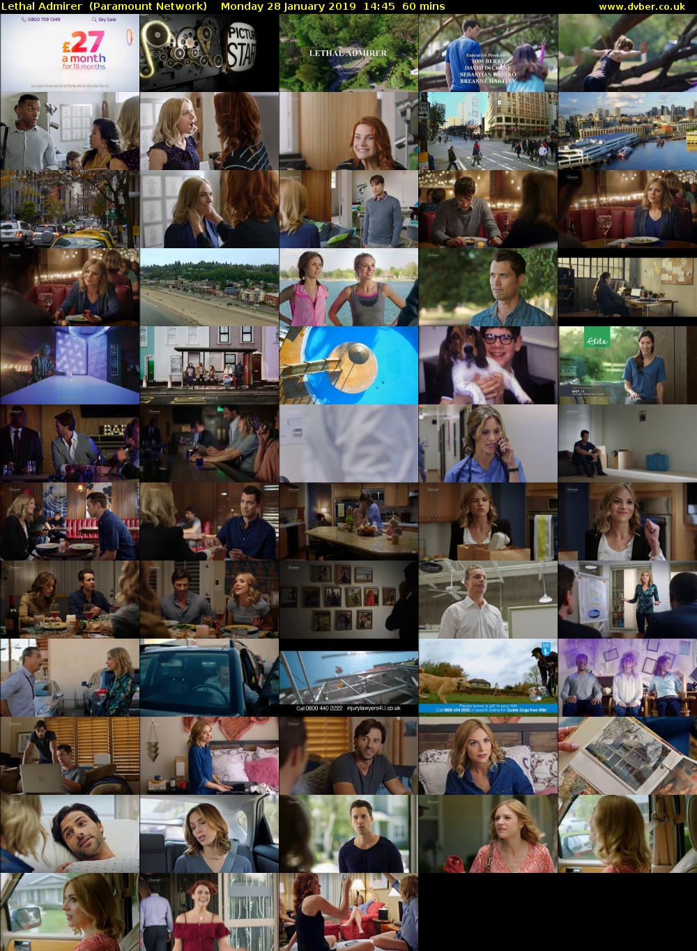 Lethal Admirer  (Paramount Network) Monday 28 January 2019 14:45 - 15:45