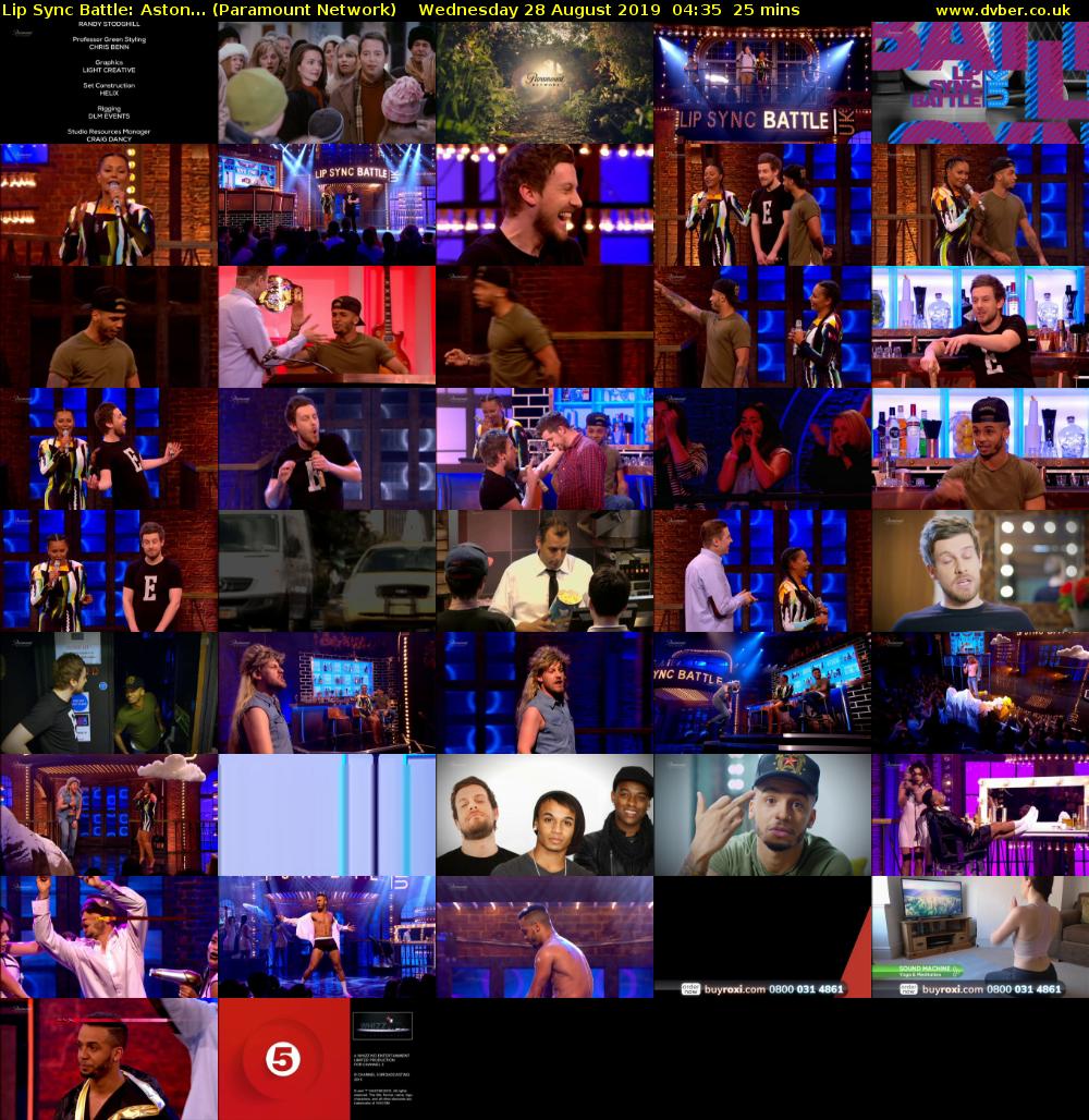 Lip Sync Battle: Aston... (Paramount Network) Wednesday 28 August 2019 04:35 - 05:00