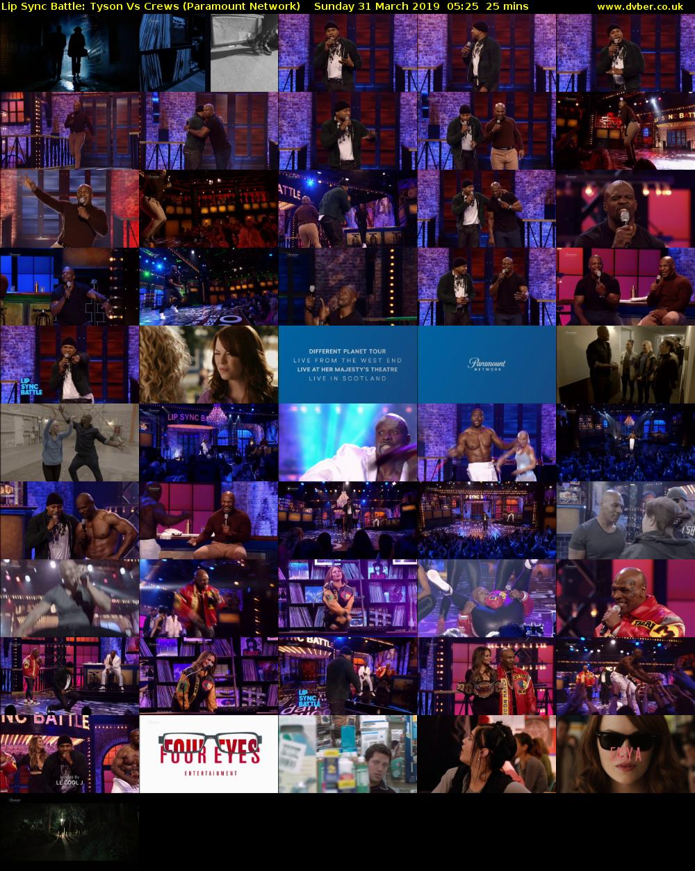 Lip Sync Battle: Tyson Vs Crews (Paramount Network) Sunday 31 March 2019 05:25 - 05:50