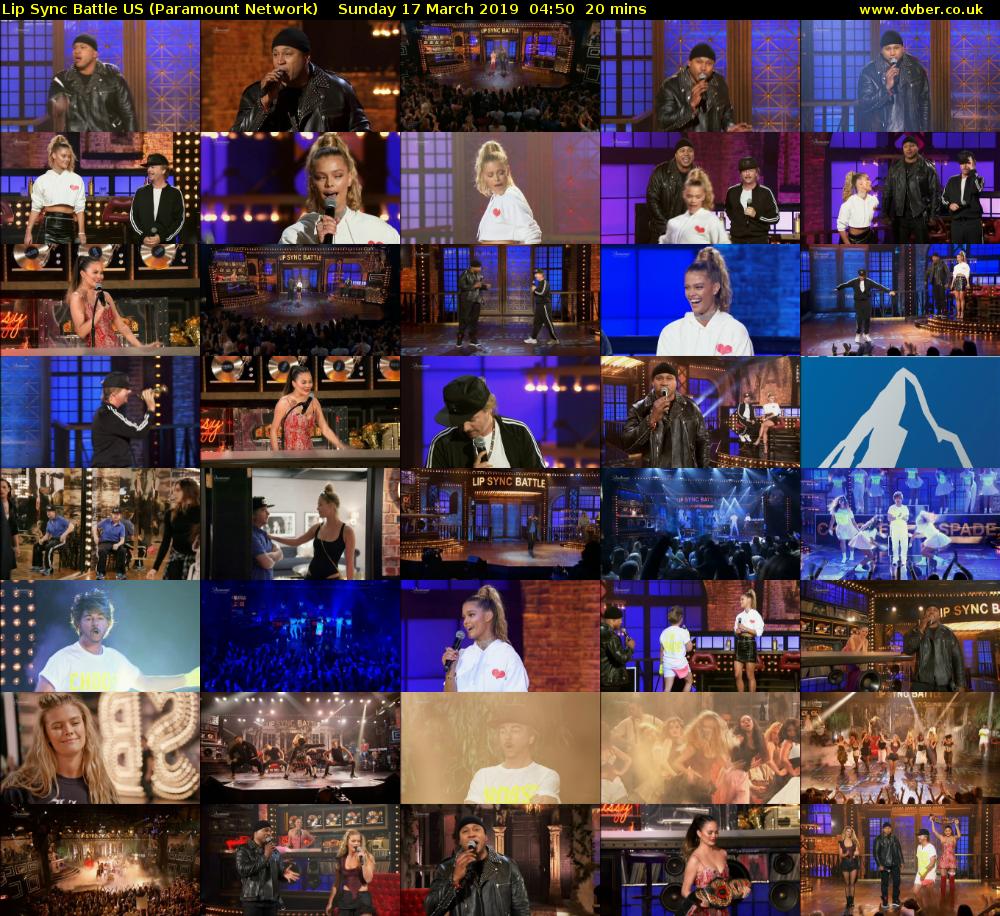 Lip Sync Battle US (Paramount Network) Sunday 17 March 2019 04:50 - 05:10