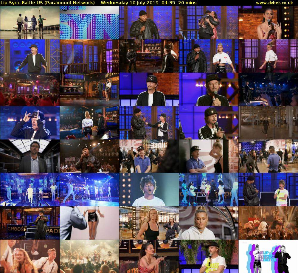 Lip Sync Battle US (Paramount Network) Wednesday 10 July 2019 04:35 - 04:55