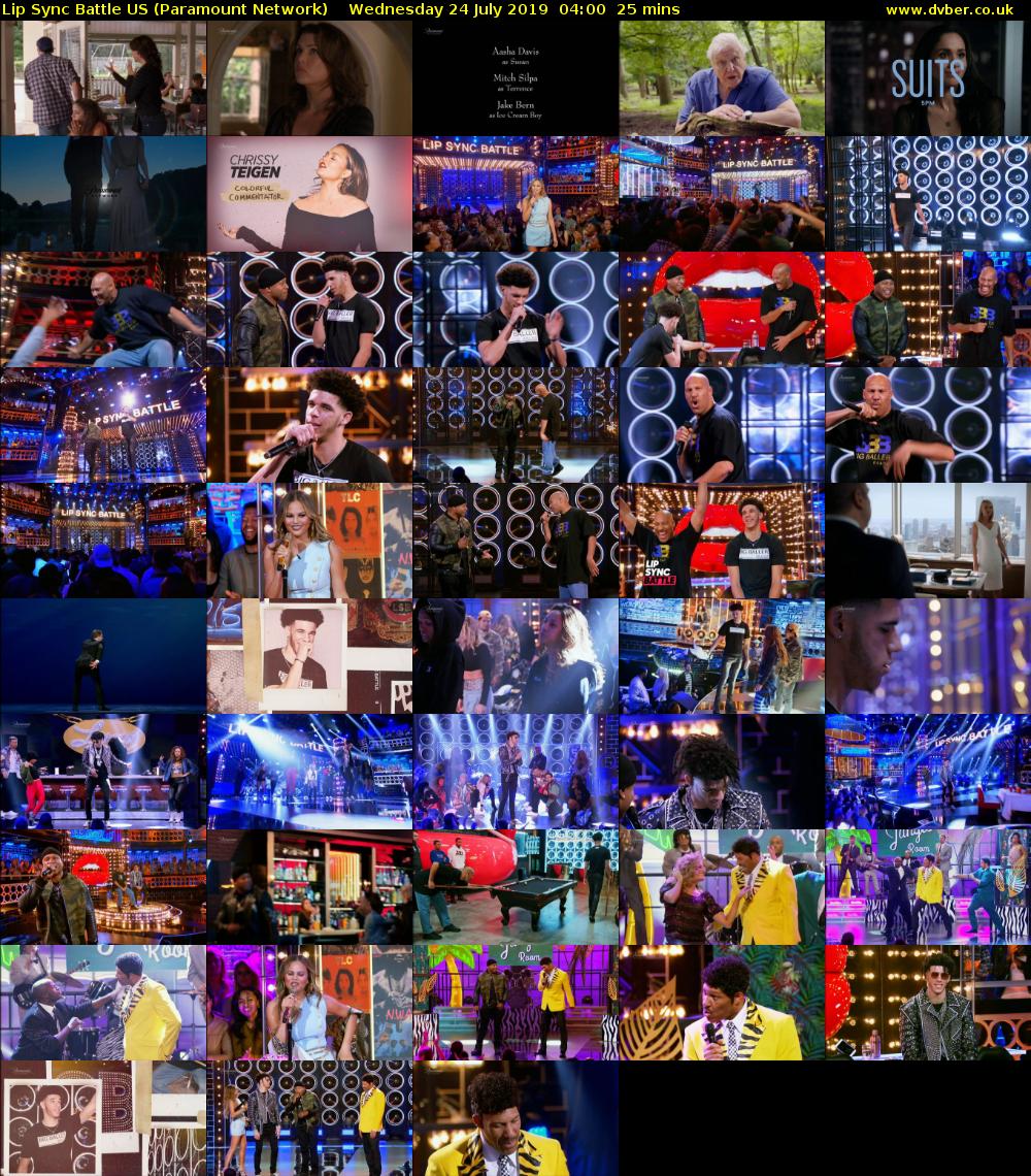 Lip Sync Battle US (Paramount Network) Wednesday 24 July 2019 04:00 - 04:25