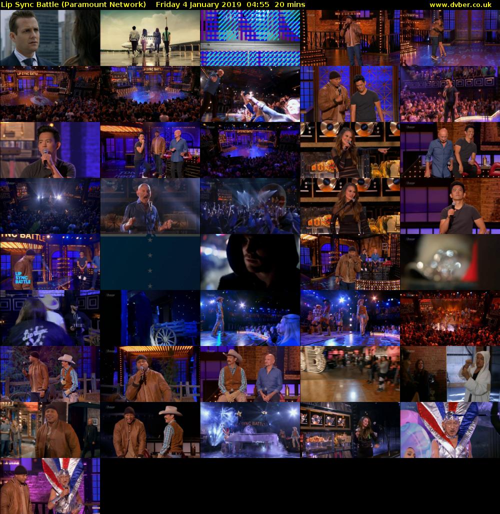 Lip Sync Battle (Paramount Network) Friday 4 January 2019 04:55 - 05:15
