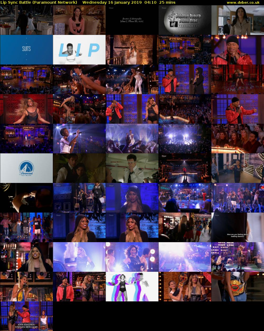 Lip Sync Battle (Paramount Network) Wednesday 16 January 2019 04:10 - 04:35