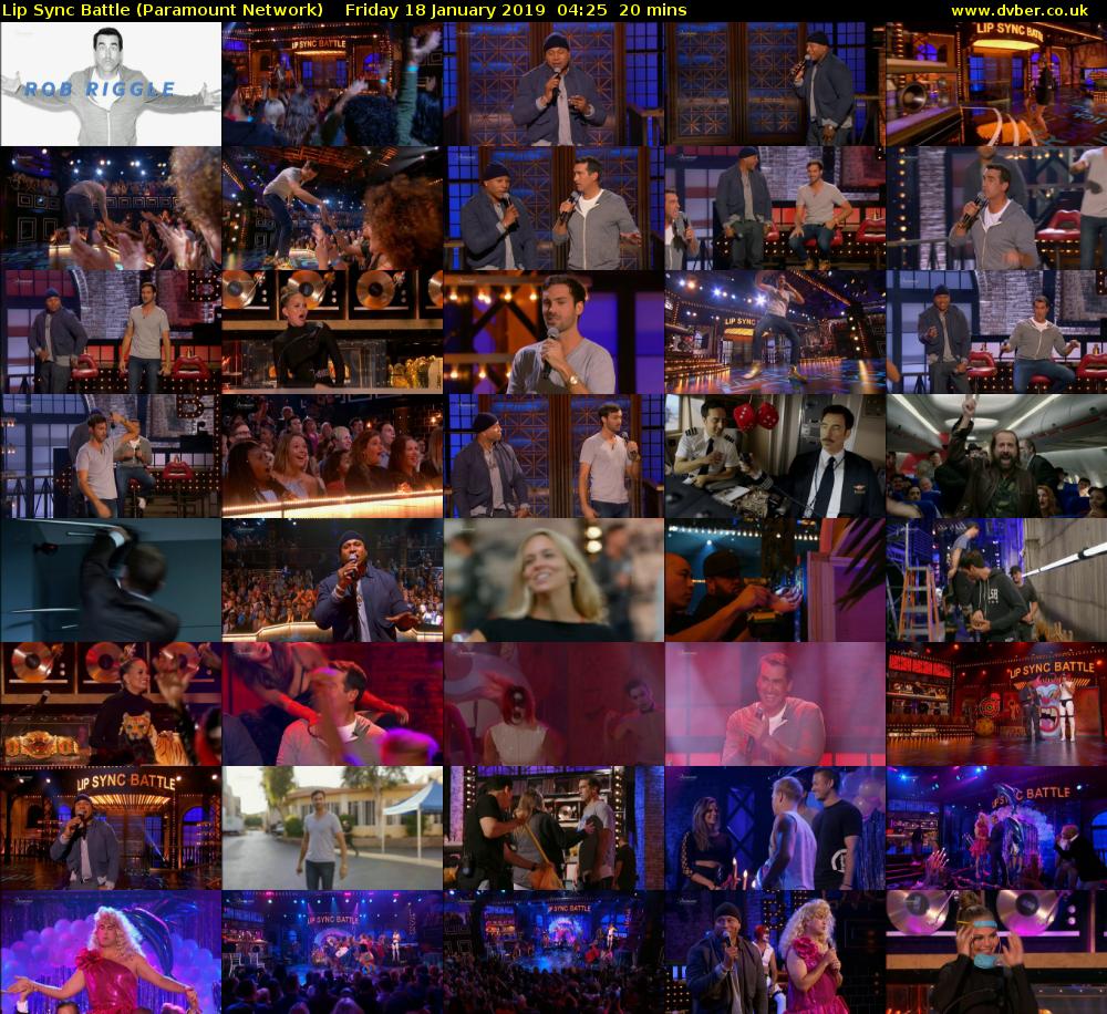Lip Sync Battle (Paramount Network) Friday 18 January 2019 04:25 - 04:45