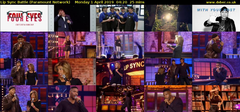 Lip Sync Battle (Paramount Network) Monday 1 April 2019 04:20 - 04:45