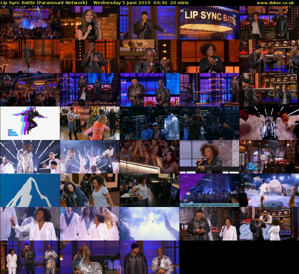 Lip Sync Battle (Paramount Network) Wednesday 5 June 2019 04:30 - 04:50