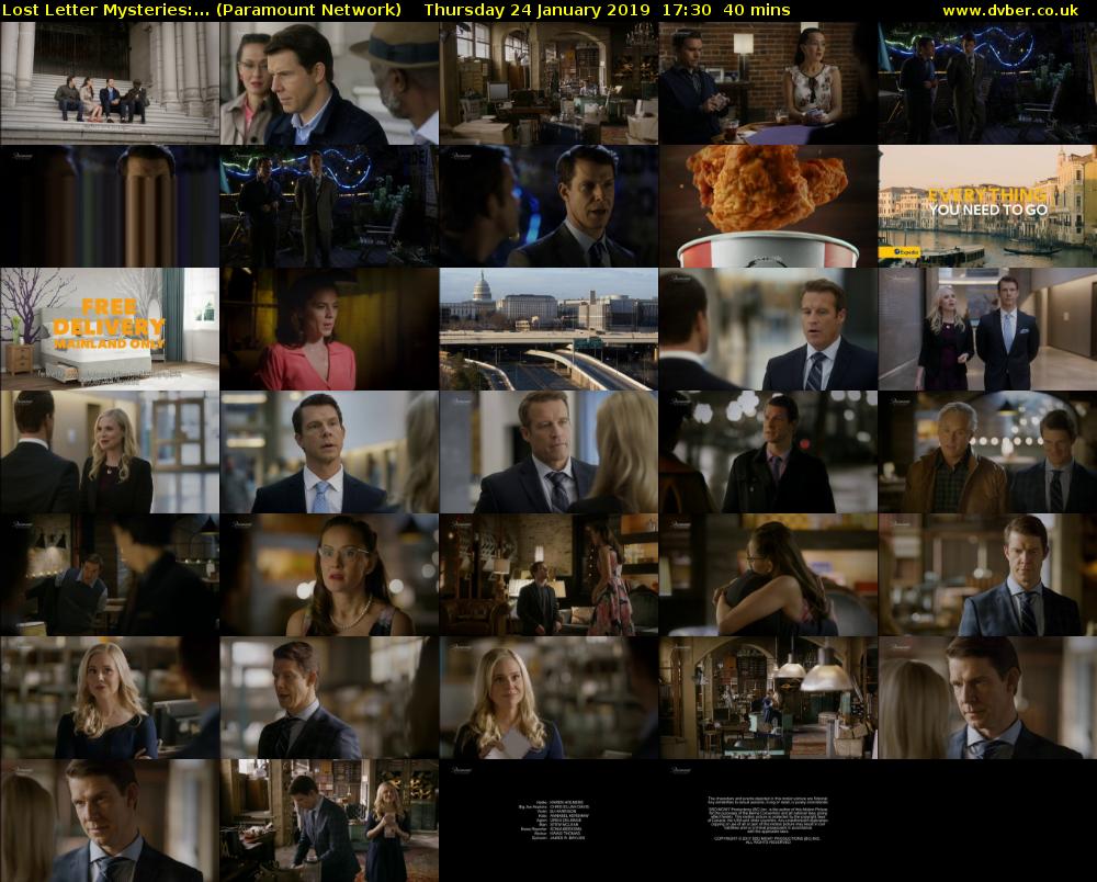 Lost Letter Mysteries:... (Paramount Network) Thursday 24 January 2019 17:30 - 18:10