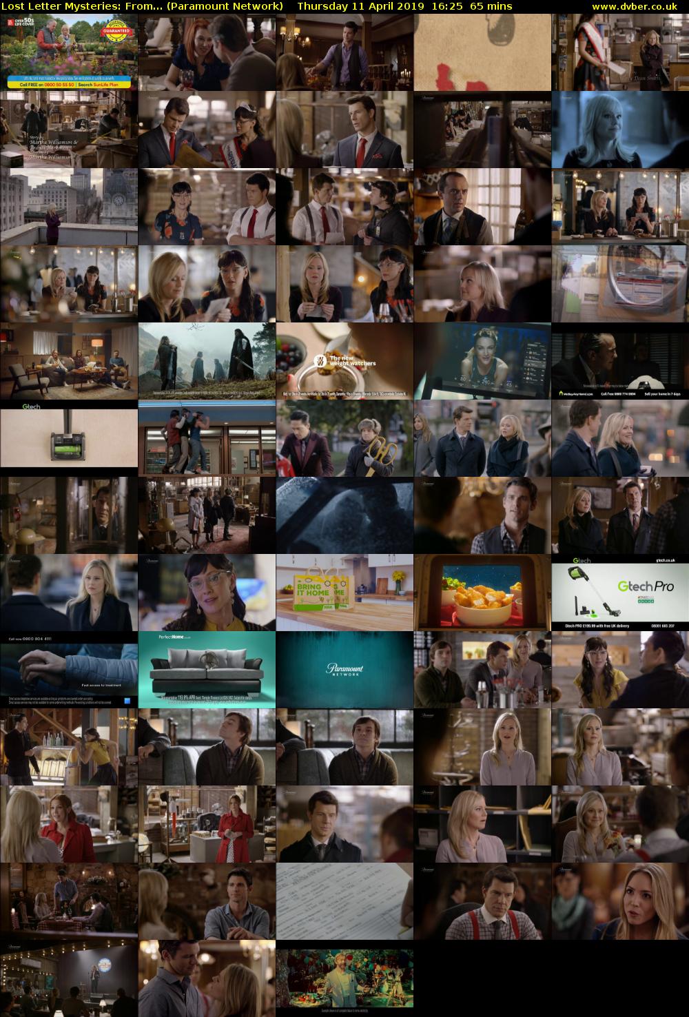 Lost Letter Mysteries: From... (Paramount Network) Thursday 11 April 2019 16:25 - 17:30