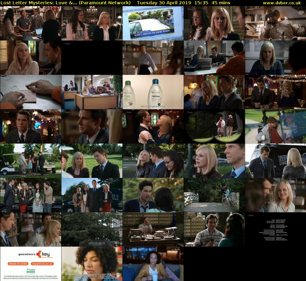 Lost Letter Mysteries: Love &... (Paramount Network) Tuesday 30 April 2019 15:35 - 16:20