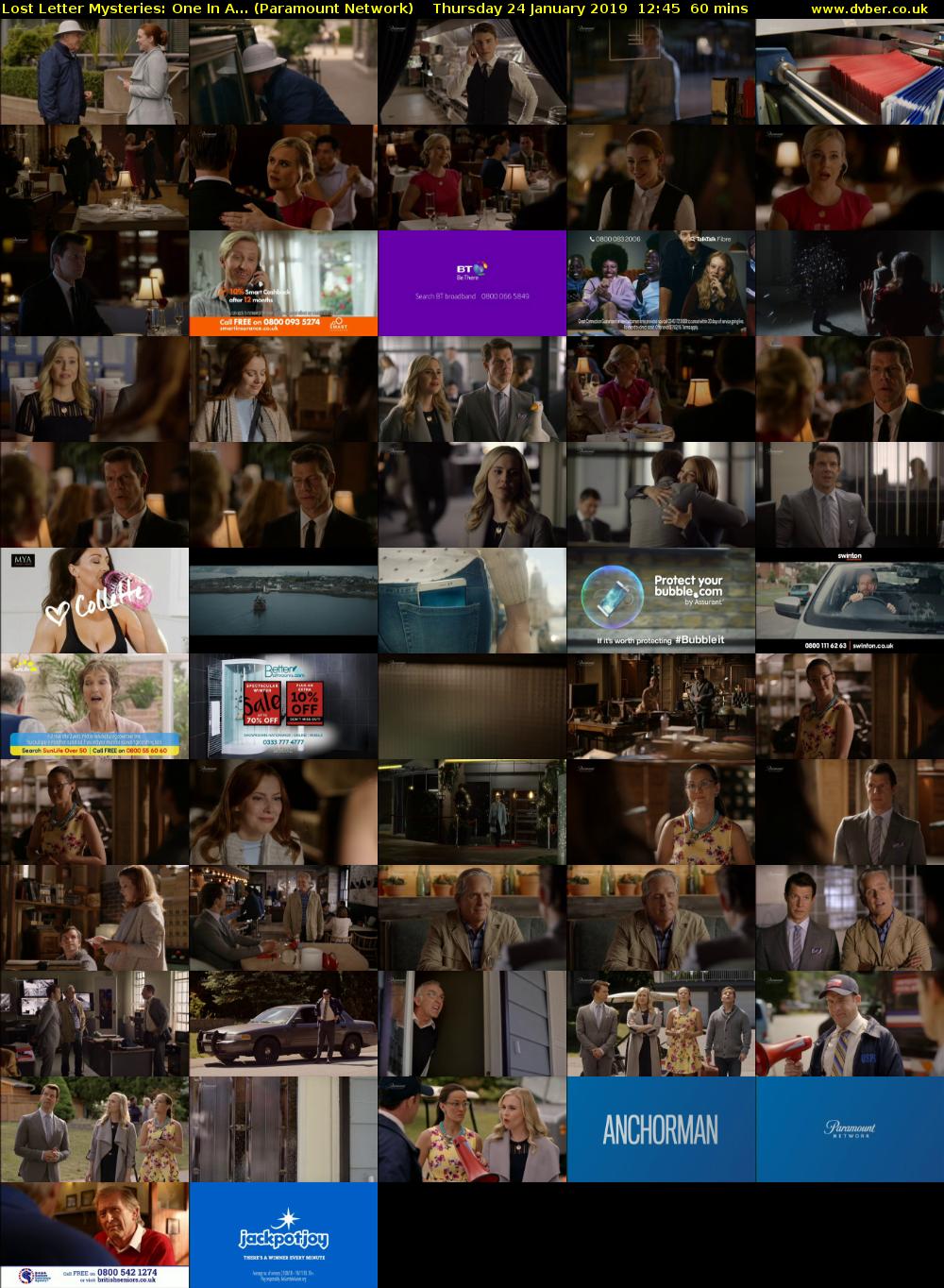 Lost Letter Mysteries: One In A... (Paramount Network) Thursday 24 January 2019 12:45 - 13:45