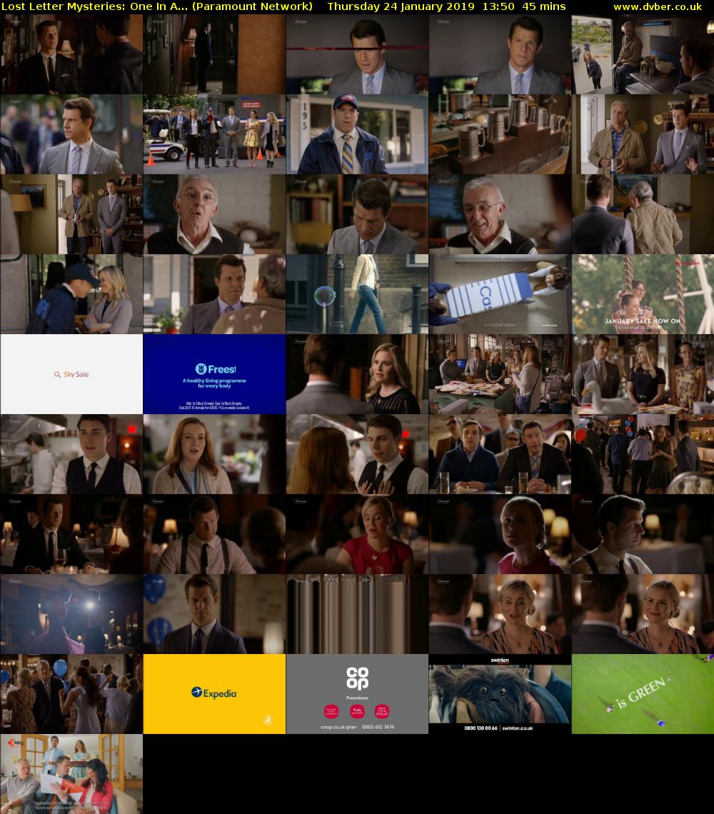 Lost Letter Mysteries: One In A... (Paramount Network) Thursday 24 January 2019 13:50 - 14:35