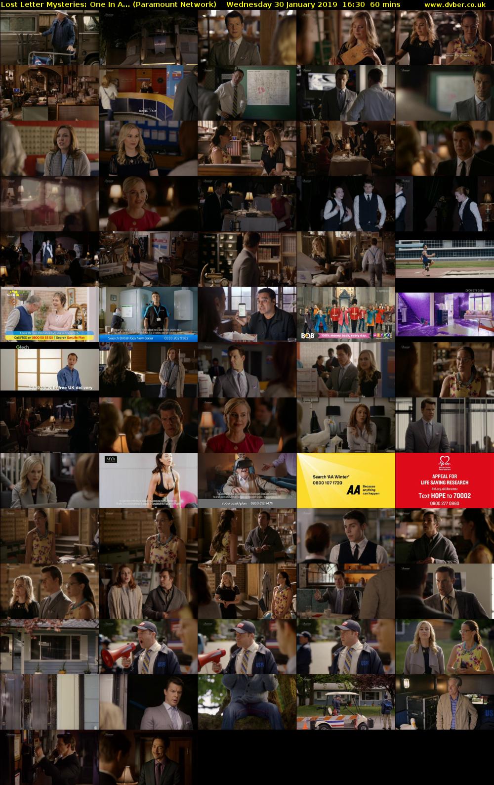 Lost Letter Mysteries: One In A... (Paramount Network) Wednesday 30 January 2019 16:30 - 17:30