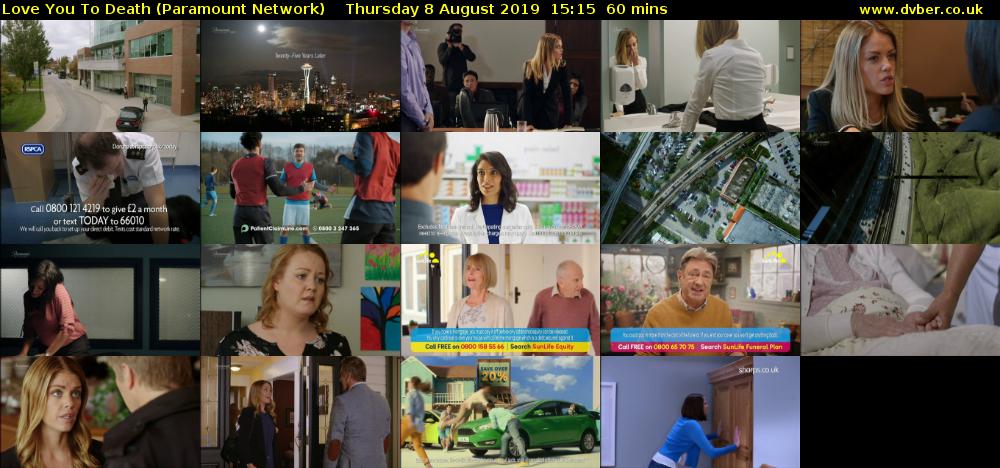 Love You To Death (Paramount Network) Thursday 8 August 2019 15:15 - 16:15