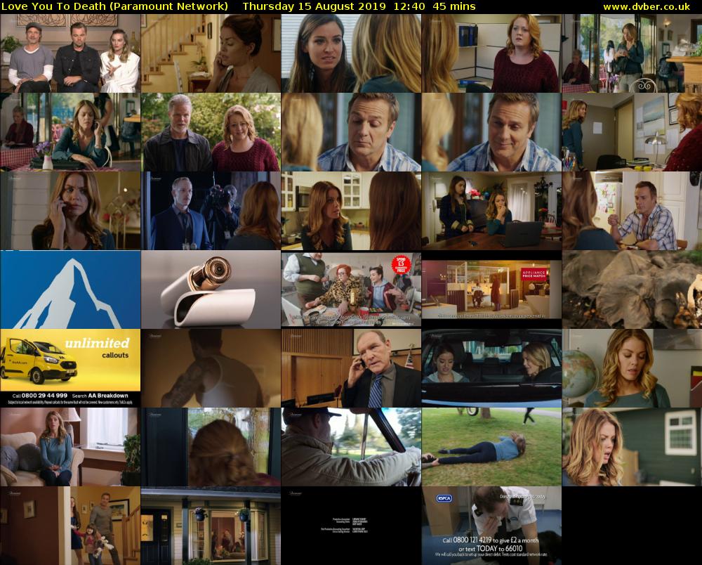 Love You To Death (Paramount Network) Thursday 15 August 2019 12:40 - 13:25