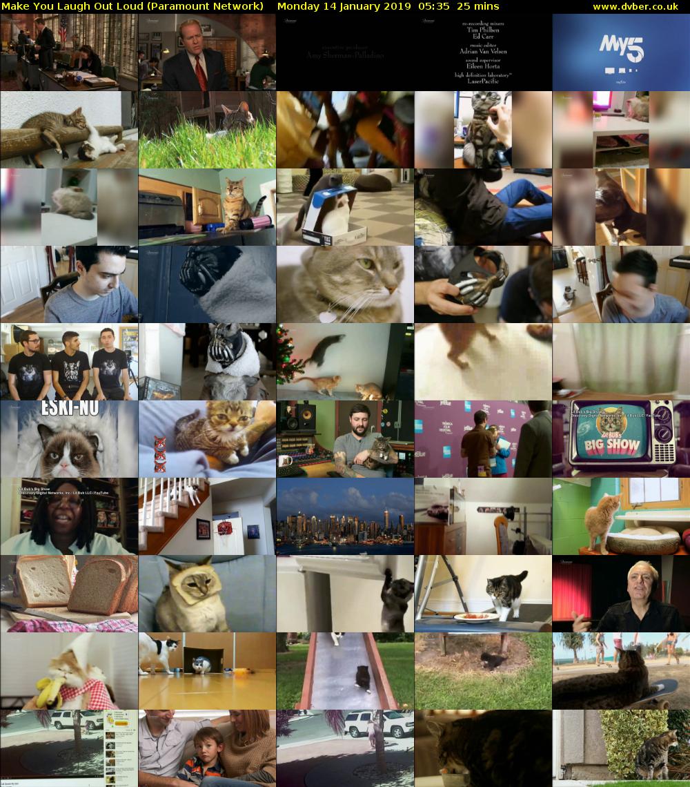 Make You Laugh Out Loud (Paramount Network) Monday 14 January 2019 05:35 - 06:00