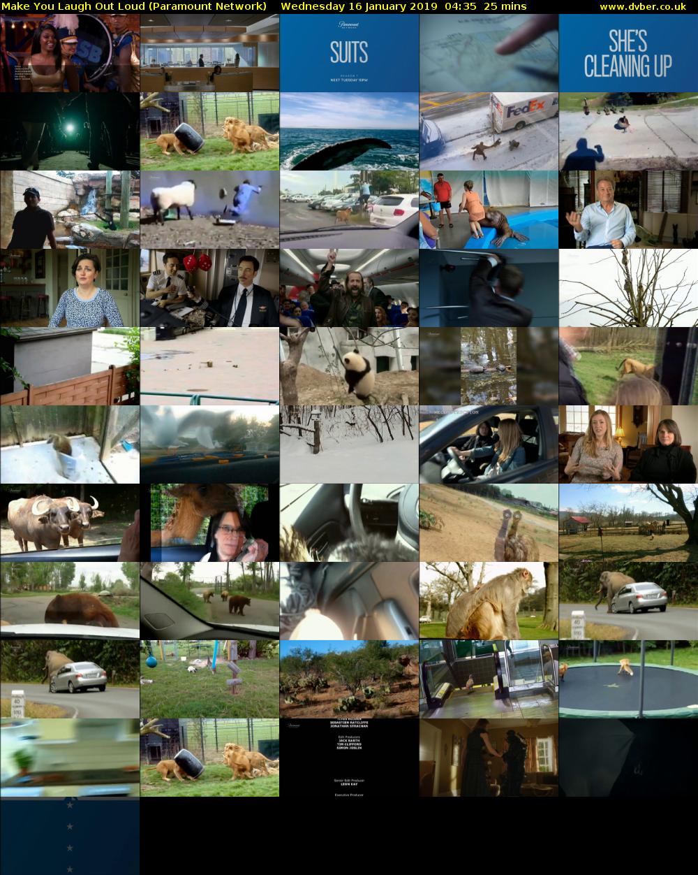 Make You Laugh Out Loud (Paramount Network) Wednesday 16 January 2019 04:35 - 05:00