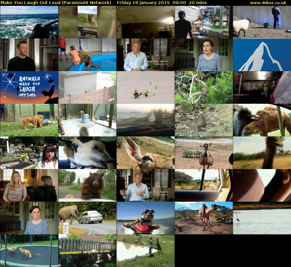 Make You Laugh Out Loud (Paramount Network) Friday 18 January 2019 09:00 - 09:20