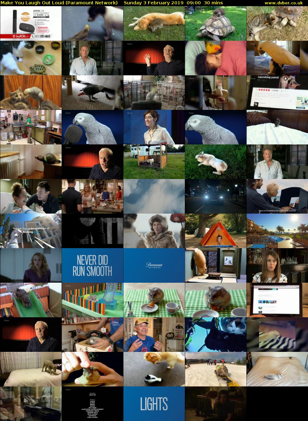 Make You Laugh Out Loud (Paramount Network) Sunday 3 February 2019 09:00 - 09:30