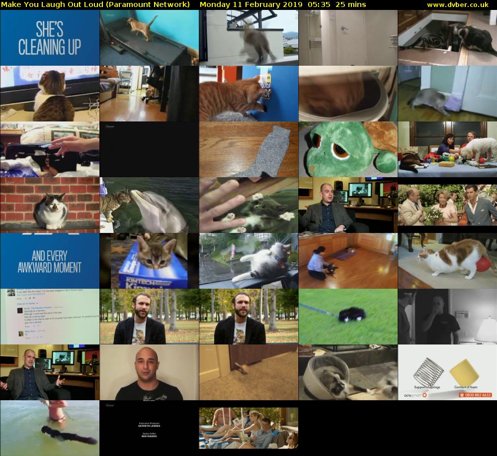 Make You Laugh Out Loud (Paramount Network) Monday 11 February 2019 05:35 - 06:00