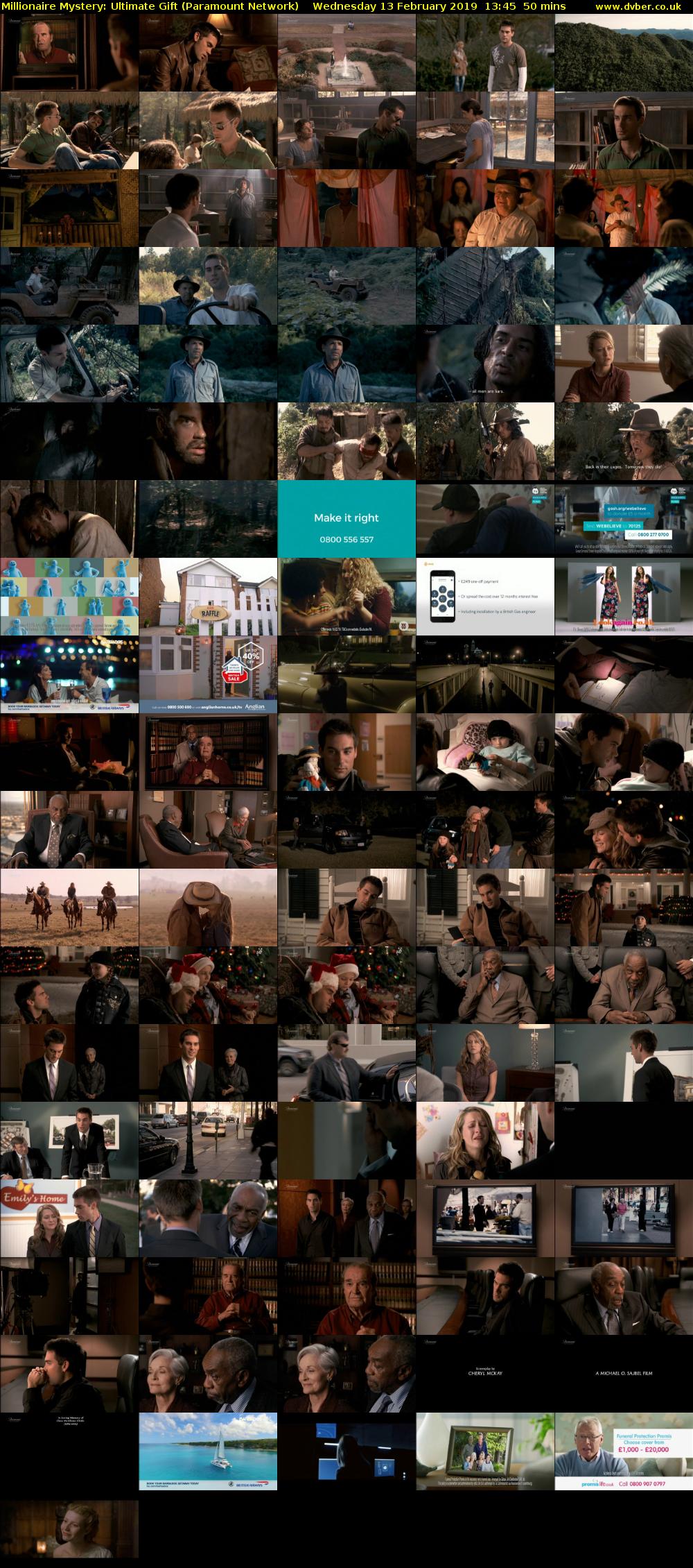 Millionaire Mystery: Ultimate Gift (Paramount Network) Wednesday 13 February 2019 13:45 - 14:35