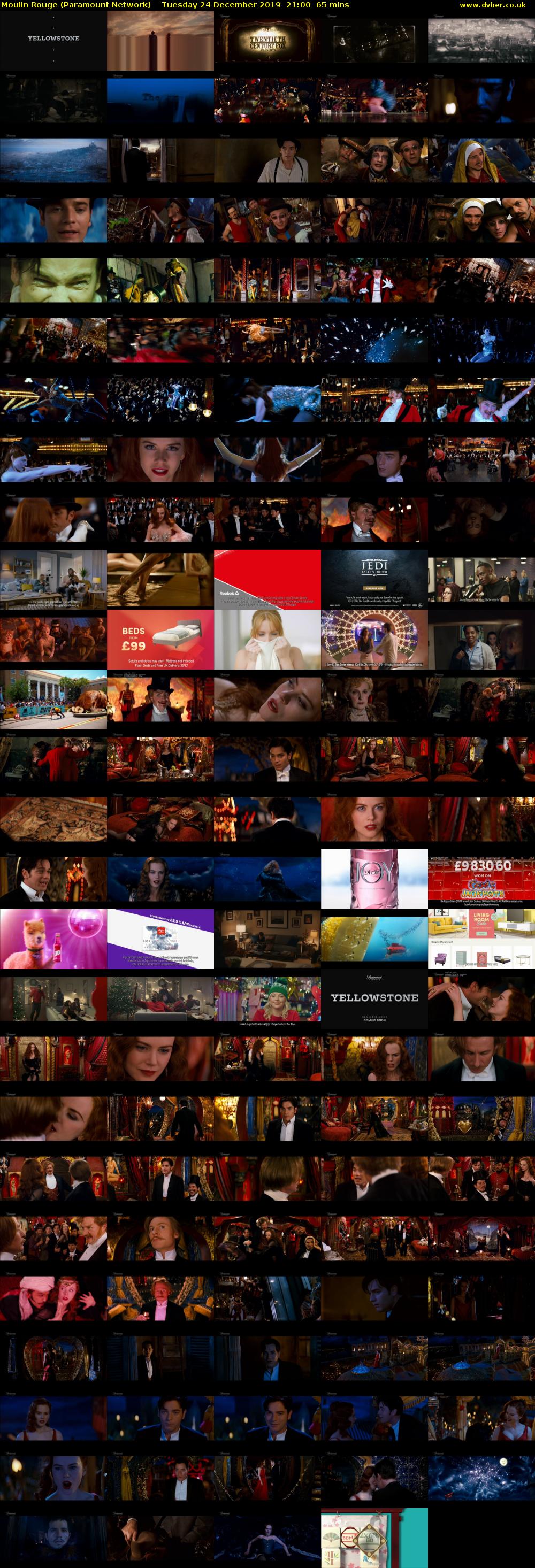 Moulin Rouge (Paramount Network) Tuesday 24 December 2019 21:00 - 22:05