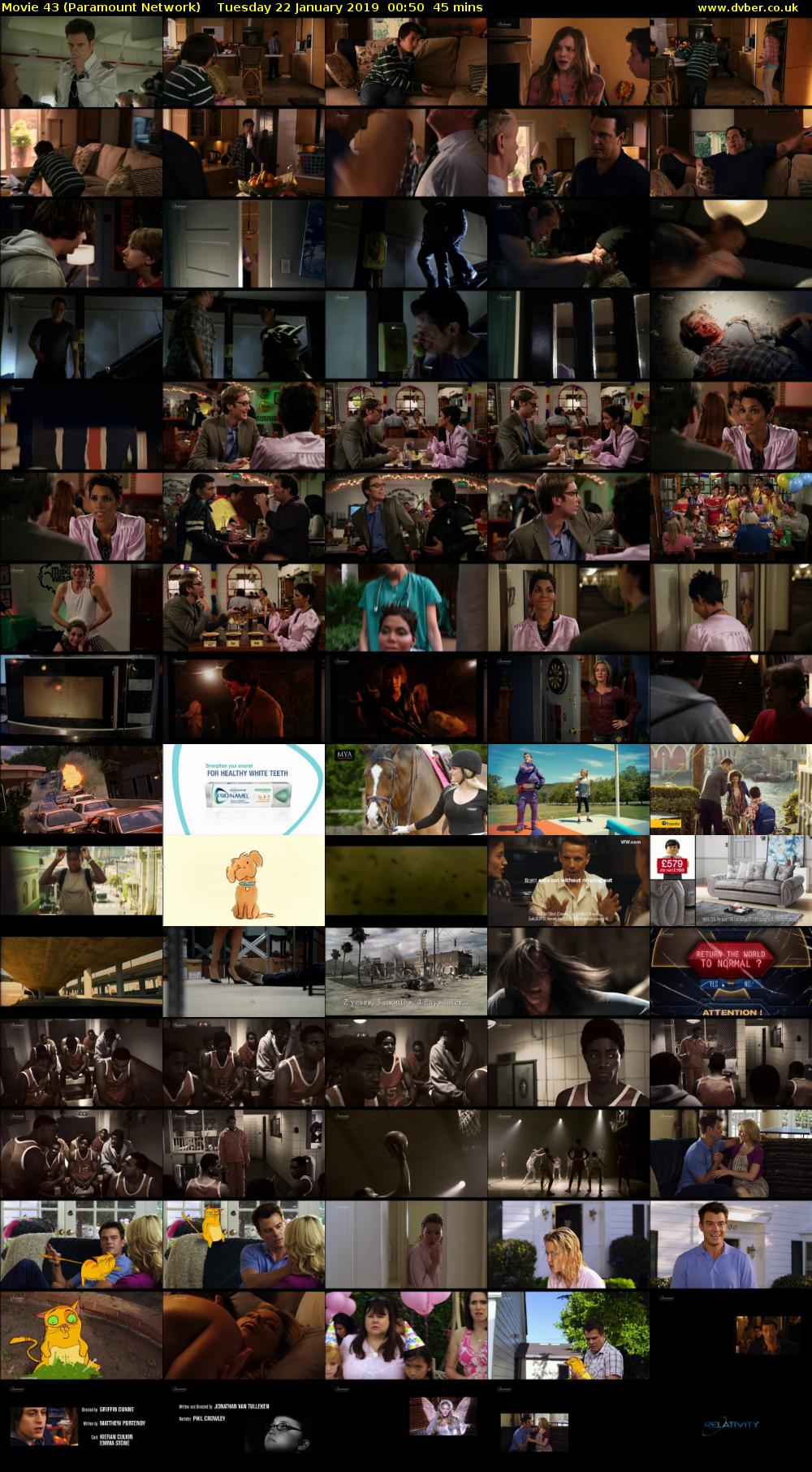 Movie 43 (Paramount Network) Tuesday 22 January 2019 00:50 - 01:35