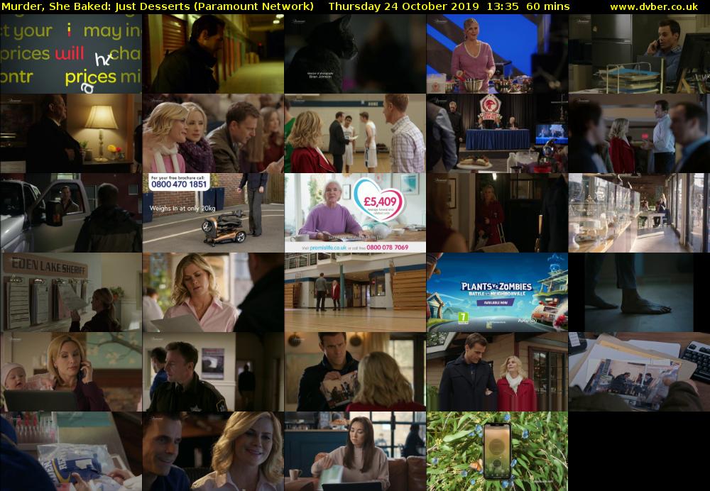 Murder, She Baked: Just Desserts (Paramount Network) Thursday 24 October 2019 13:35 - 14:35