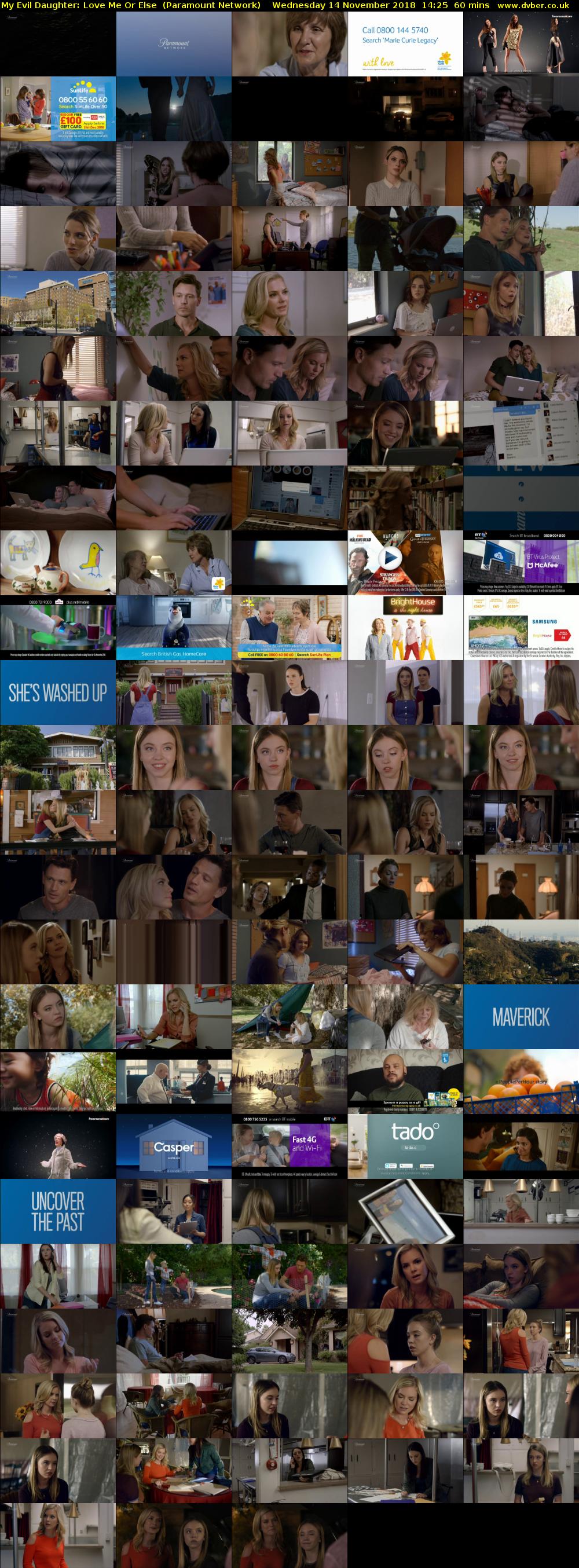 My Evil Daughter: Love Me Or Else  (Paramount Network) Wednesday 14 November 2018 14:25 - 15:25